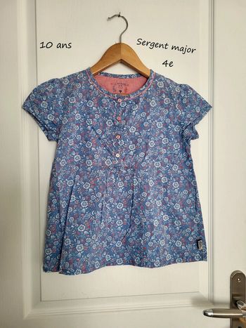 Blouse manche courte sergent major 10 ans