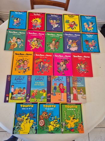 Lot 21 livres, tom tom et nana, touffu, lulu