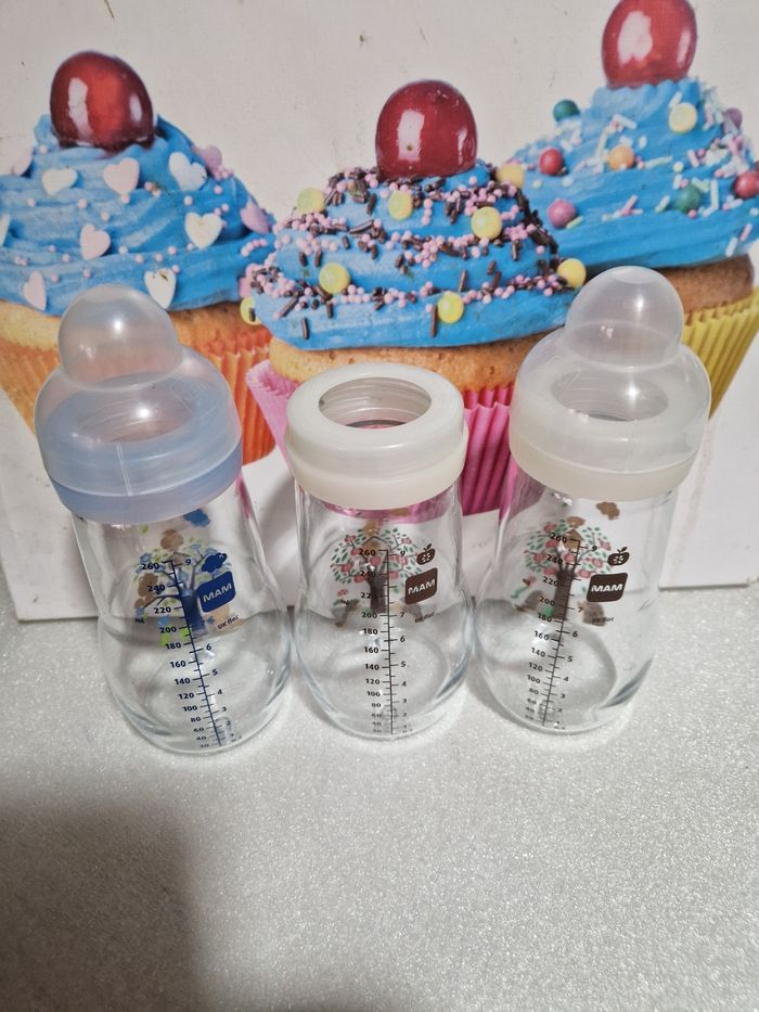 Lot  de biberons Mam en verre 260ml - photo numéro 2