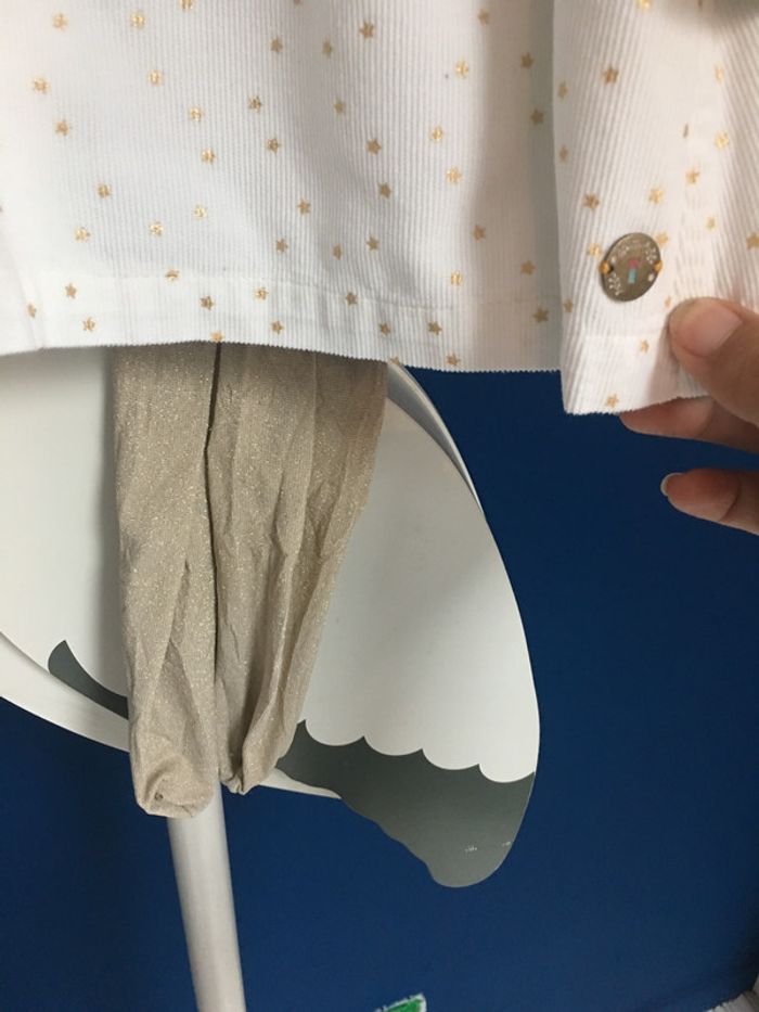 Ensemble 3 pièces robe gilet collants état neuf 3 mois Dpam - photo numéro 2