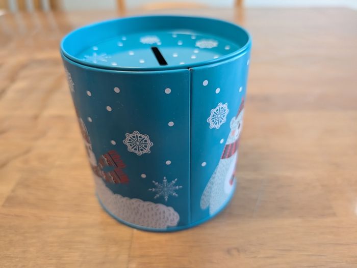 Tirelire / boîte à chocolats et bonbons de Noël environ 10*10 cm - photo numéro 3