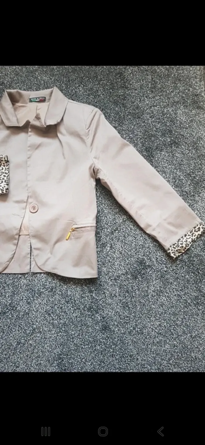 Superbe Blazer taupe taille L
Couleur entre le gris et taupe - photo numéro 2