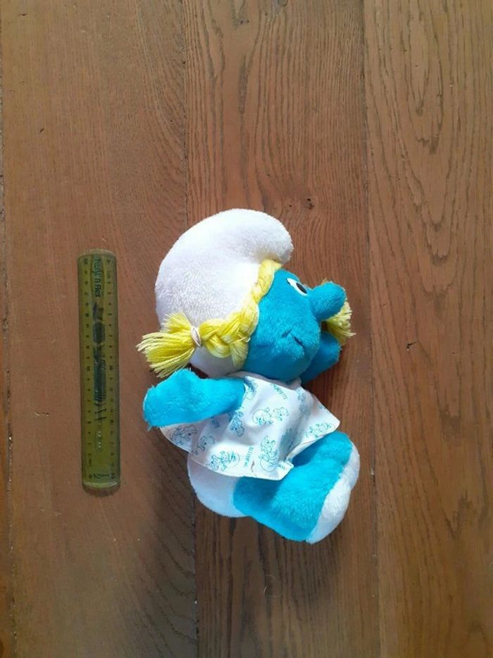 🍄 Peluche Schtroumpfette vintage - photo numéro 2