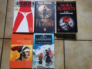 Livres de poche lot de 5 livres d'occasion