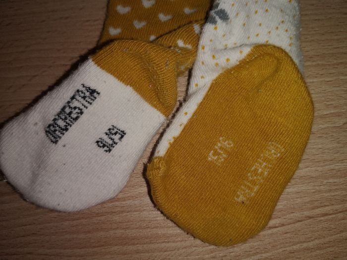 Collant beige / jaune - photo numéro 2