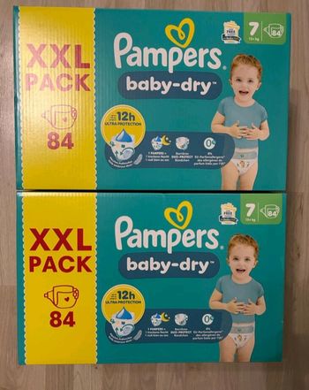 2 cartons xxl pampers taille 7