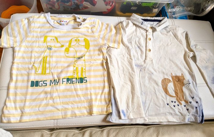 Tee shirt chien et polo renard