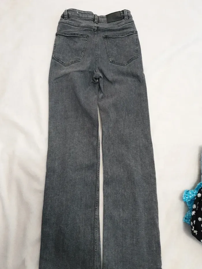 Jean taille haute staight gris - photo numéro 3