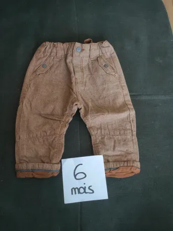 Jeans marron garçon 6 mois Obaïbi