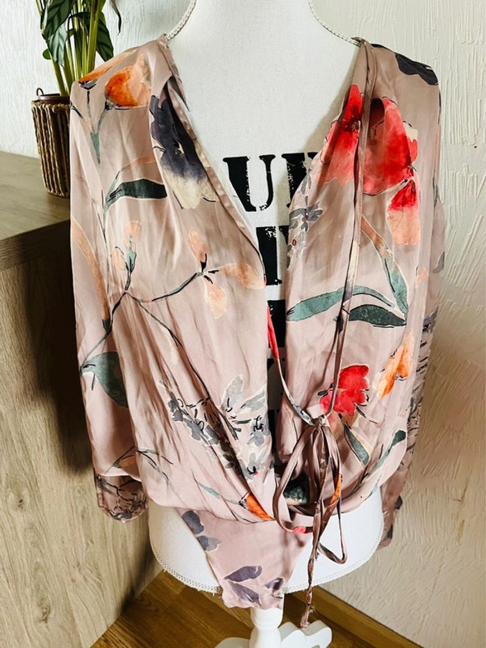Superbe body blouse bohème Zara taille M - photo numéro 2