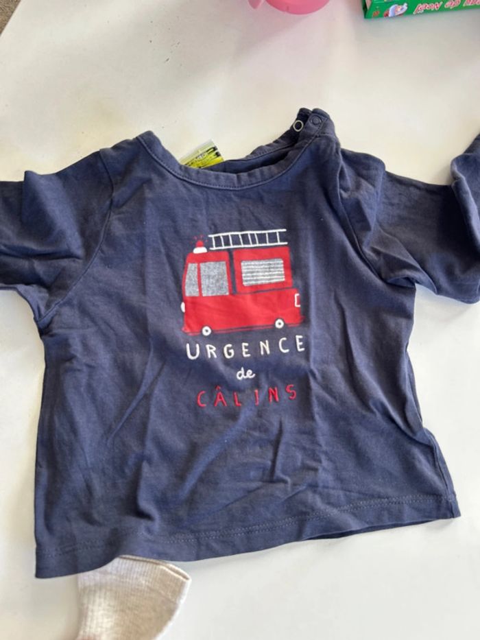 Lot t- shirt manche longue et legging - 6 mois - photo numéro 4