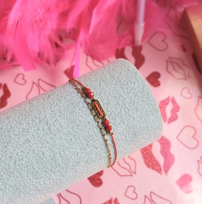 Bracelet neuf Ikita acier inoxydable et perles