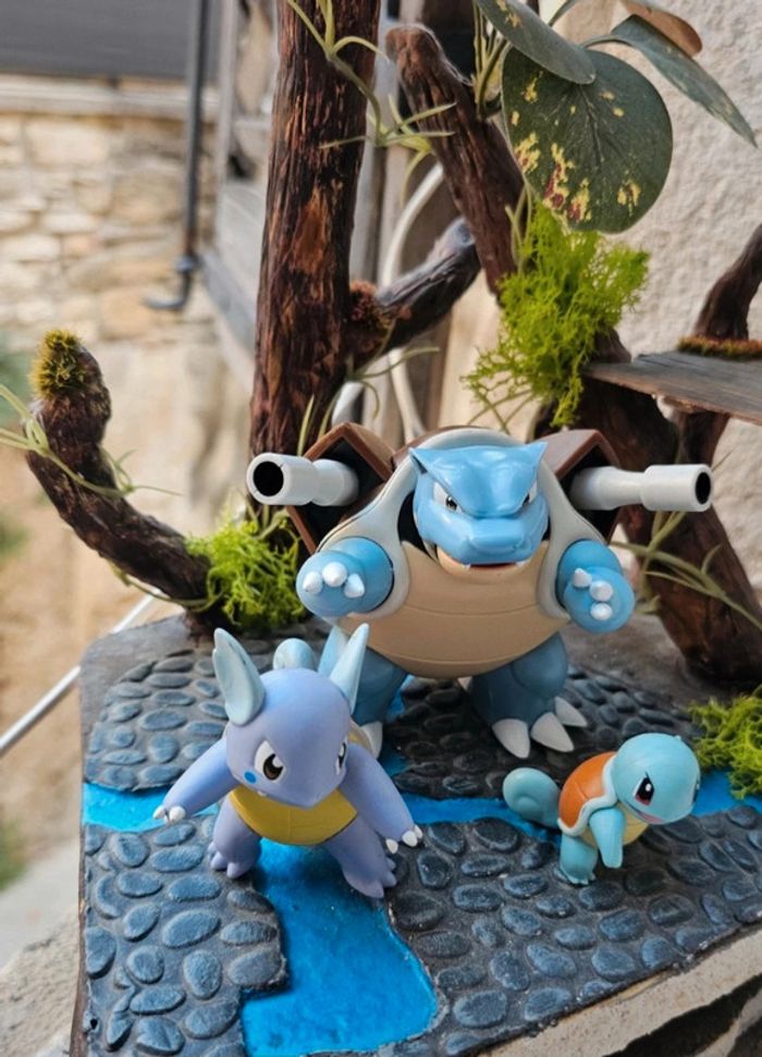 Super figurine Pokemon Nintendo Évolution carapuce Carabaffe tortank - photo numéro 3