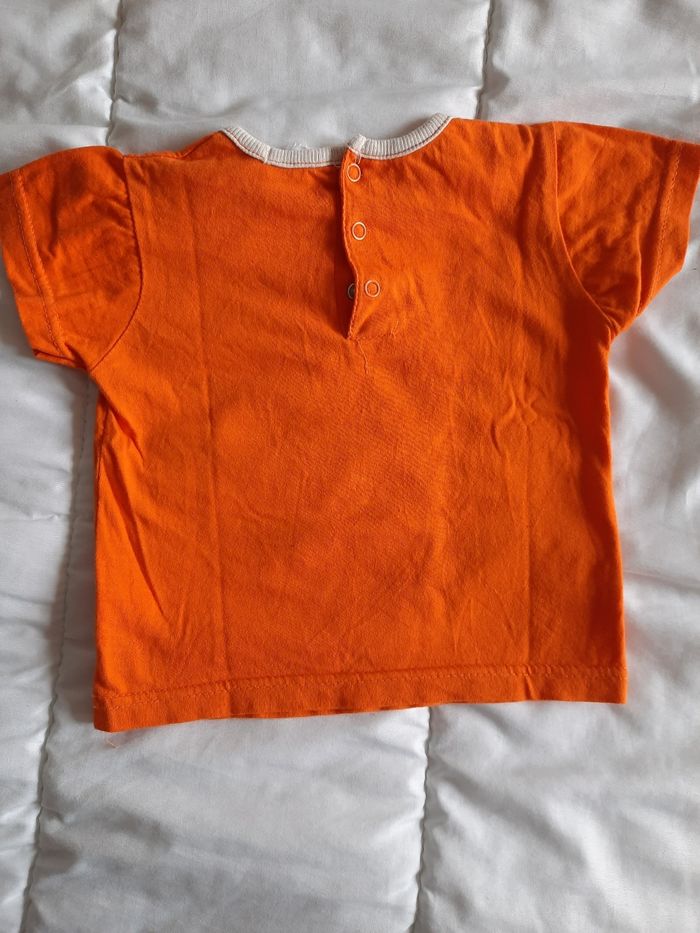 Tee-shirt orange Mini Gang 18M - photo numéro 3
