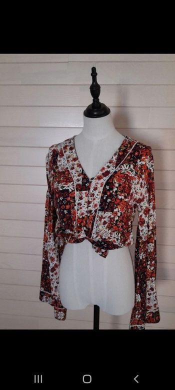 Chemise  bohème  hippie manches longues evasées