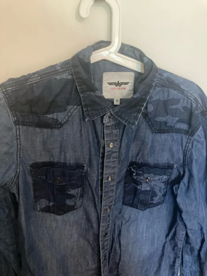 Chemise imitation jeans - photo numéro 2