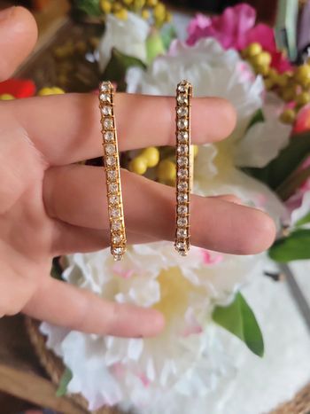 Clips créoles carré acier et zirconiums