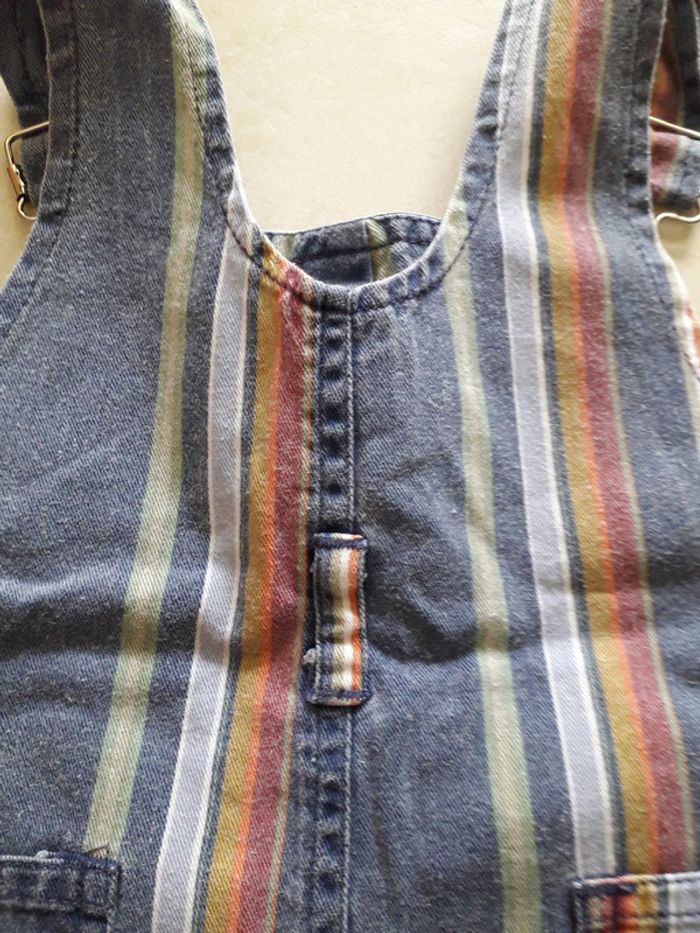 Salopette jeans courte - 6 mois - photo numéro 4
