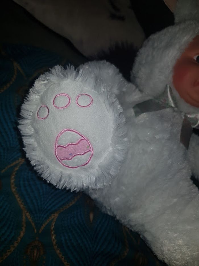 Gros Bébé poupée peluche 50cm collection vintage déguisé + lapin Anne Geddes - photo numéro 8