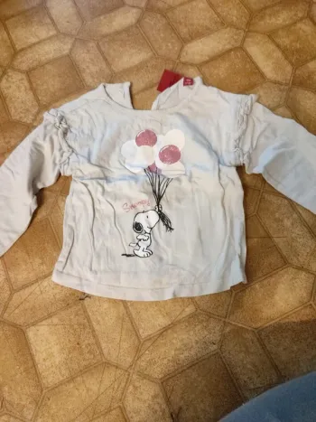 T-shirt manches longues peanuts 18 mois