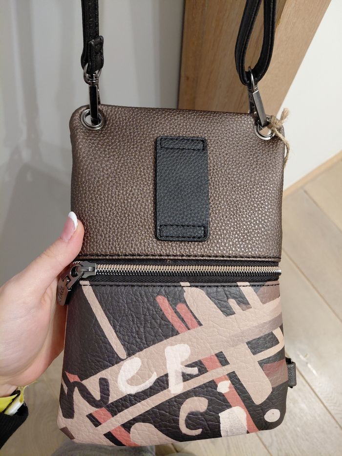 Sac en bandoulière - Anekke - Ton corail, brun , rose. - photo numéro 7