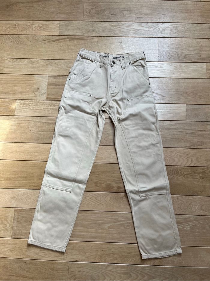 Carhartt Pantalon Double Knee Beige Taille 34 - photo numéro 5