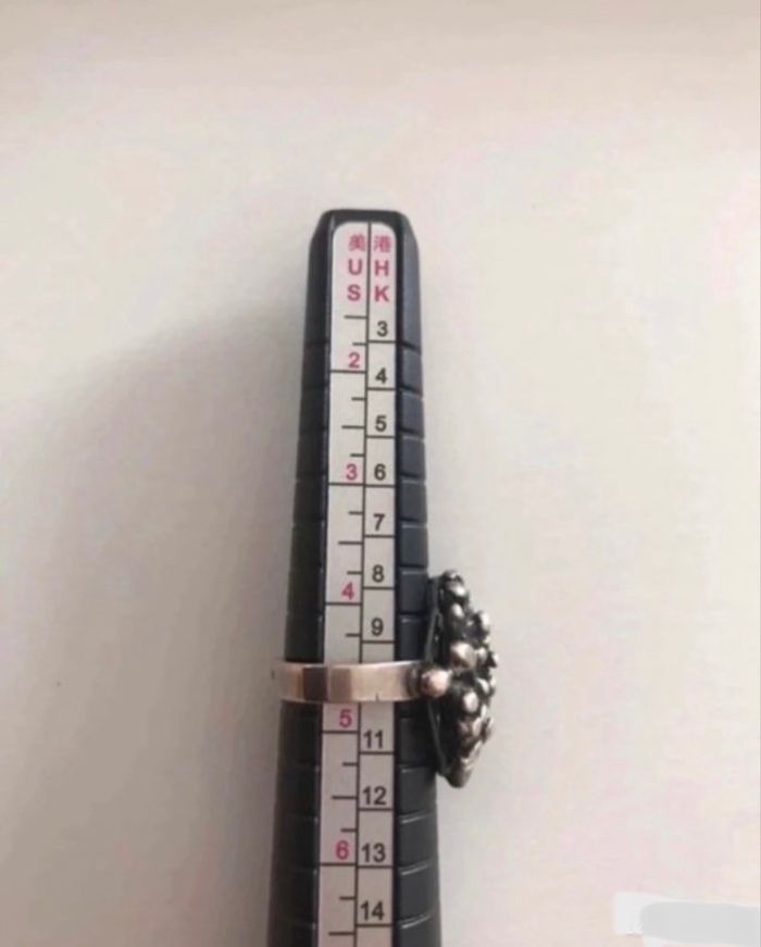 Bague en argent 925 patinée noir taille US 4,5/ 15,3 mm Rétro - photo numéro 6