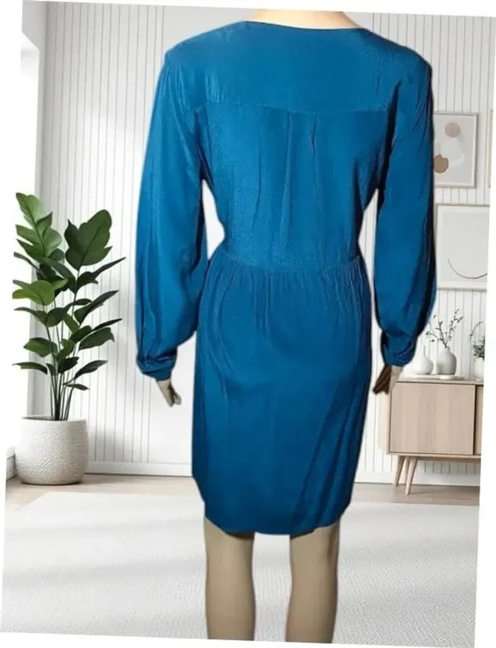 robe midi Cyrillus bleu extensible taille XXL - photo numéro 3