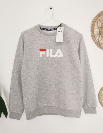 Sweat Unisexe gris chiné Fila 11/12 Ans