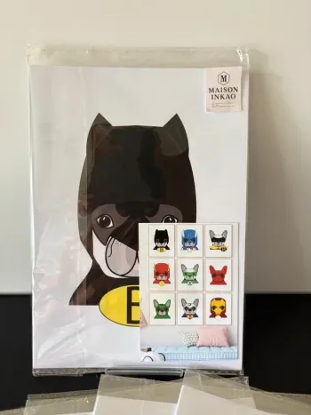Affiches “Bulldogs Super-Héros” pour chambre enfant