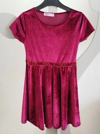 Jolie robe de fêtes bordeaux P'tit Môme taille 8 ans