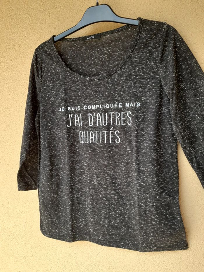 T-shirt "Je suis compliquée" - Taille S - photo numéro 3