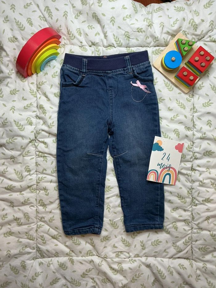 Jean bleu doublé mes petits cailloux 24 mois