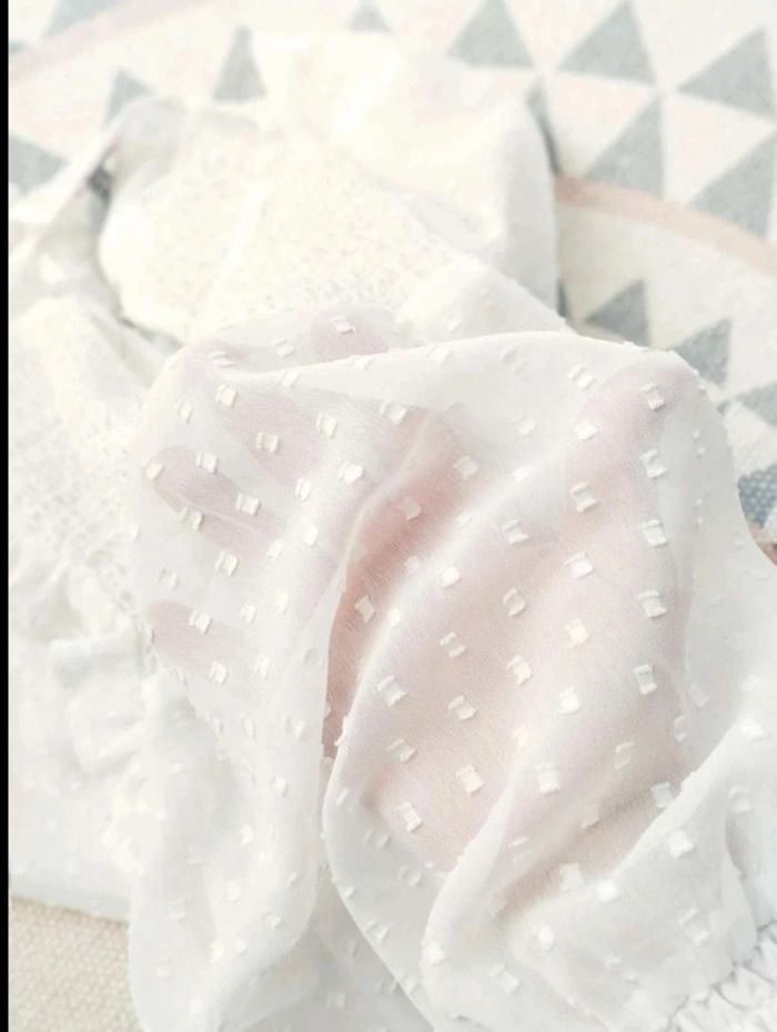 Blouse courte écrue pois et smock - Jennyfer - S - Parfait état - photo numéro 6