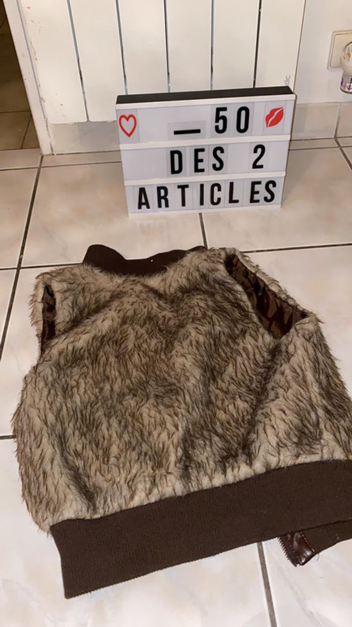 Veste sans manche fausse fourrure 12 ans - photo numéro 3