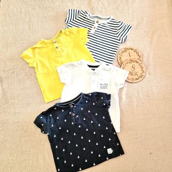 Lot 4 T shirts MC Kiabi 18m