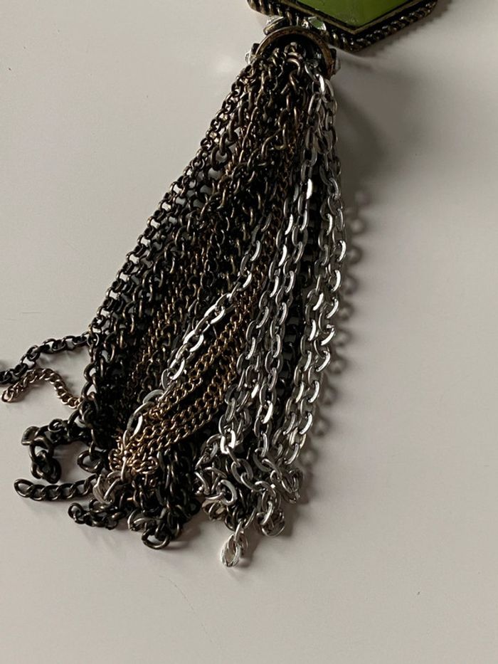 Pendentif vintage vert et Viel or - photo numéro 3