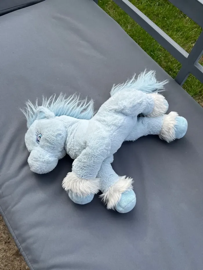 Doudou cheval bleu - photo numéro 3