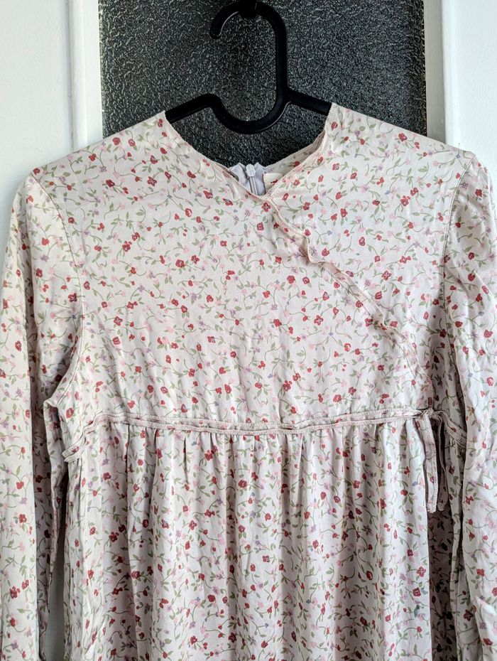 Robe catimini à fleurs taille 12 ans en soie - photo numéro 2