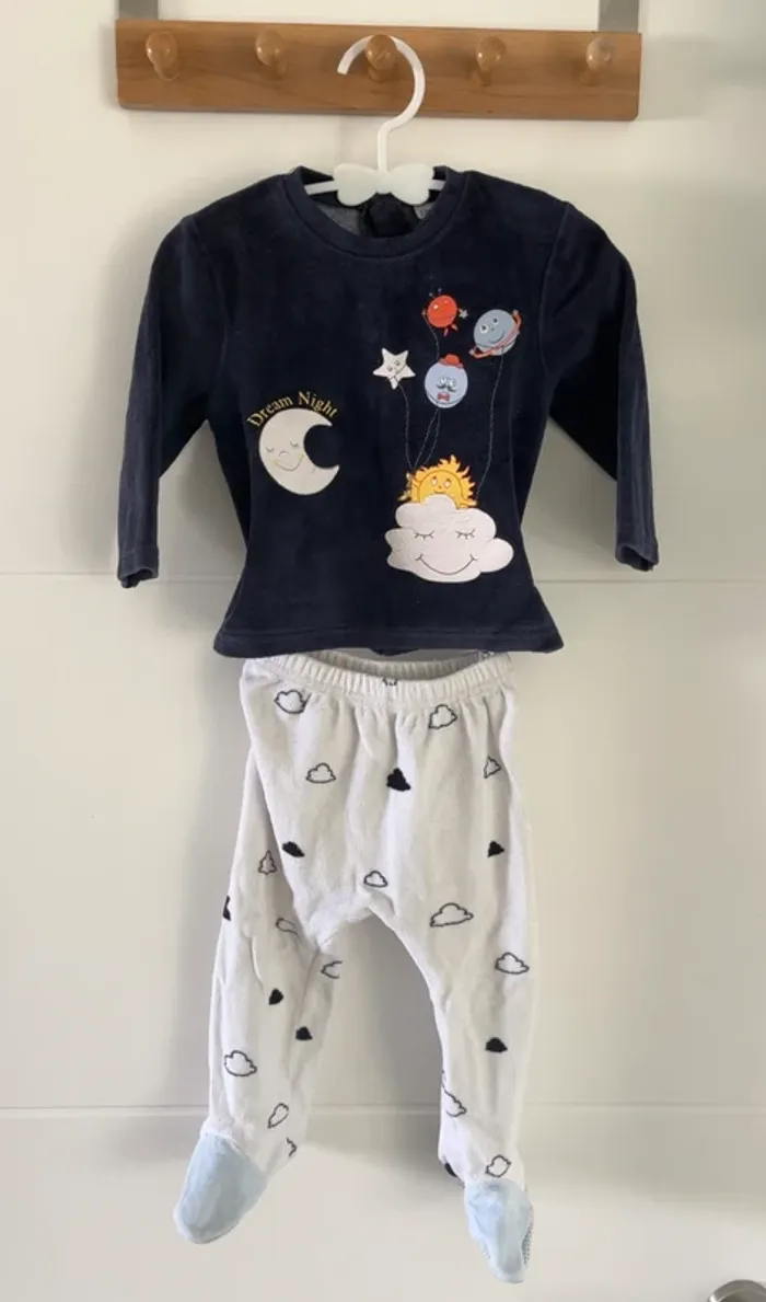 Pyjama velours bébé mixte