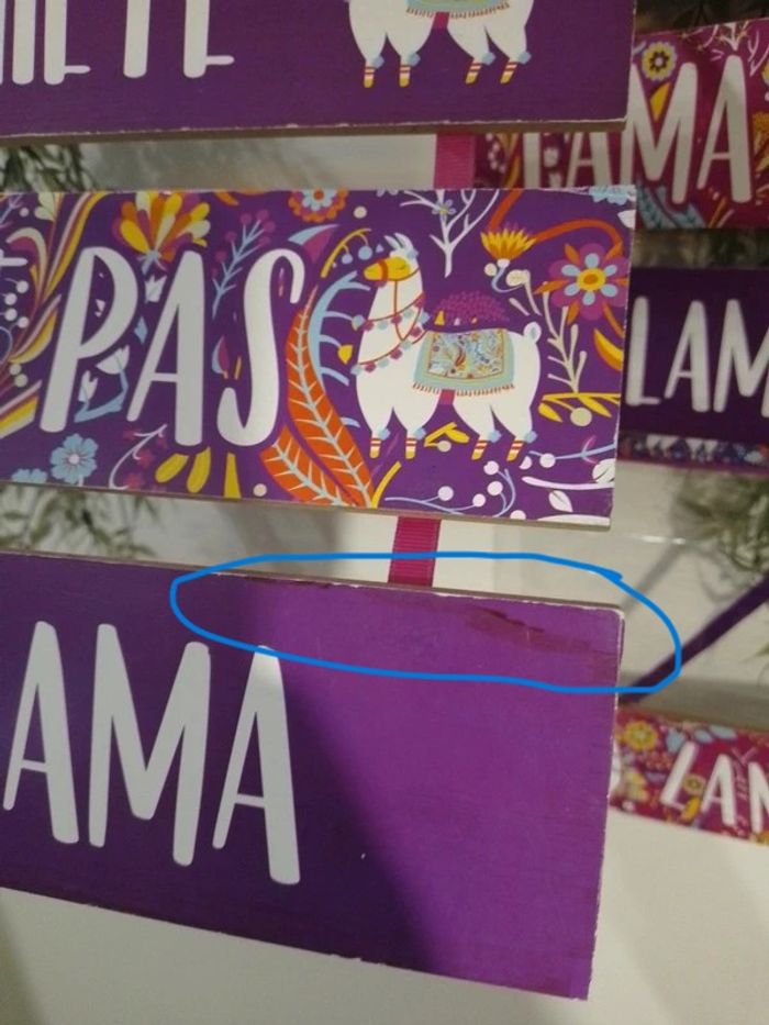 lot de plaques de décoration thème lama humoristique ( vente unité possible voir annonce) - photo numéro 6