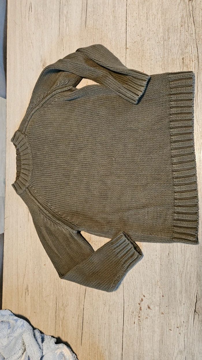 Pull à manches longues Zara Children, kaki, 10 ans - photo numéro 4