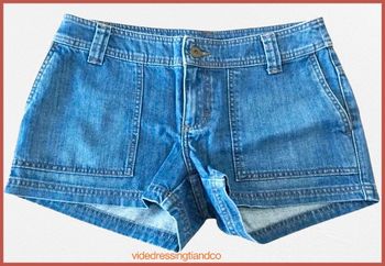 Short en jean bleu 100% coton, neuf, H&M t.38