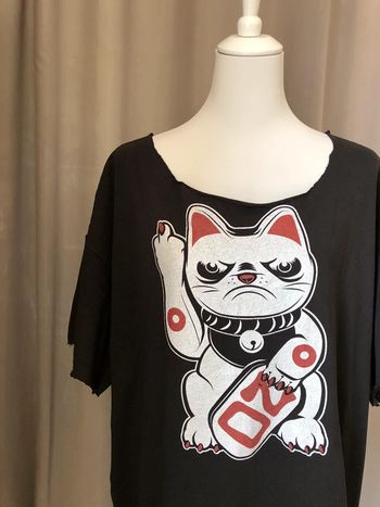 T-shirt noir Maneki Neko