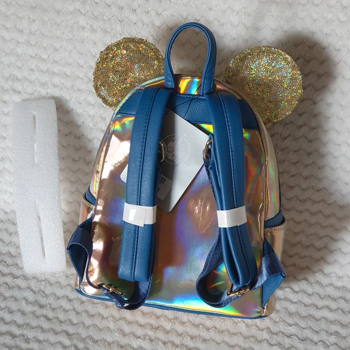 Mini sac à dos Walt Disney World 50th Anniversary scintillant iridesant loungefly - photo numéro 4