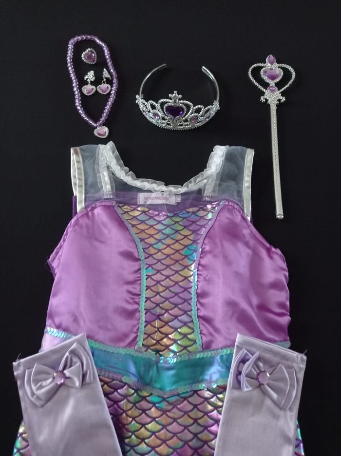 Déguisement sirène violette et accessoires 5-6ans - photo numéro 2