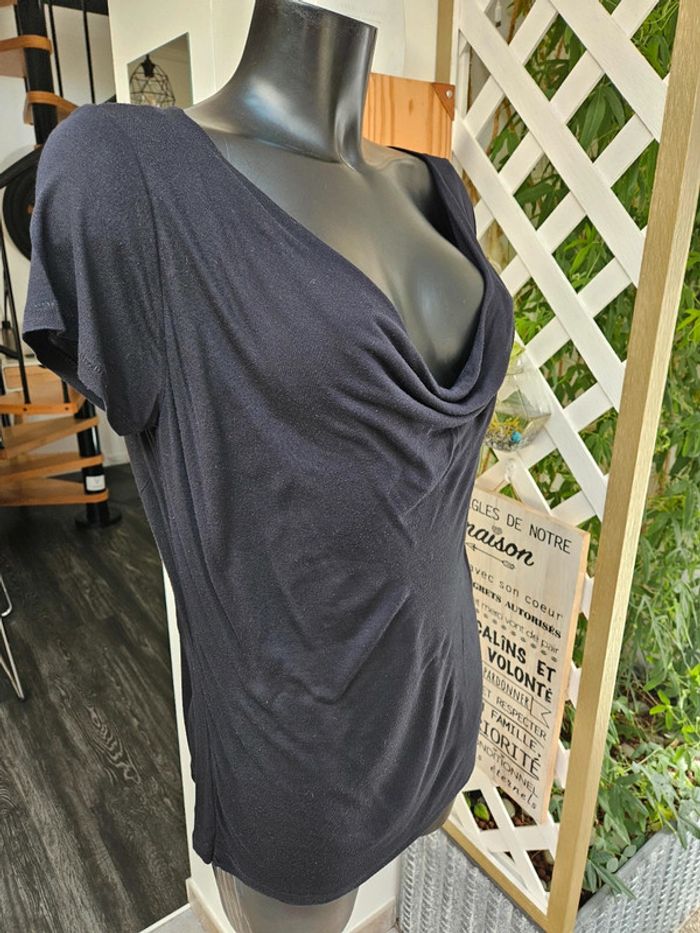 Sissy-boy blouse noir col tombant taille L - photo numéro 2