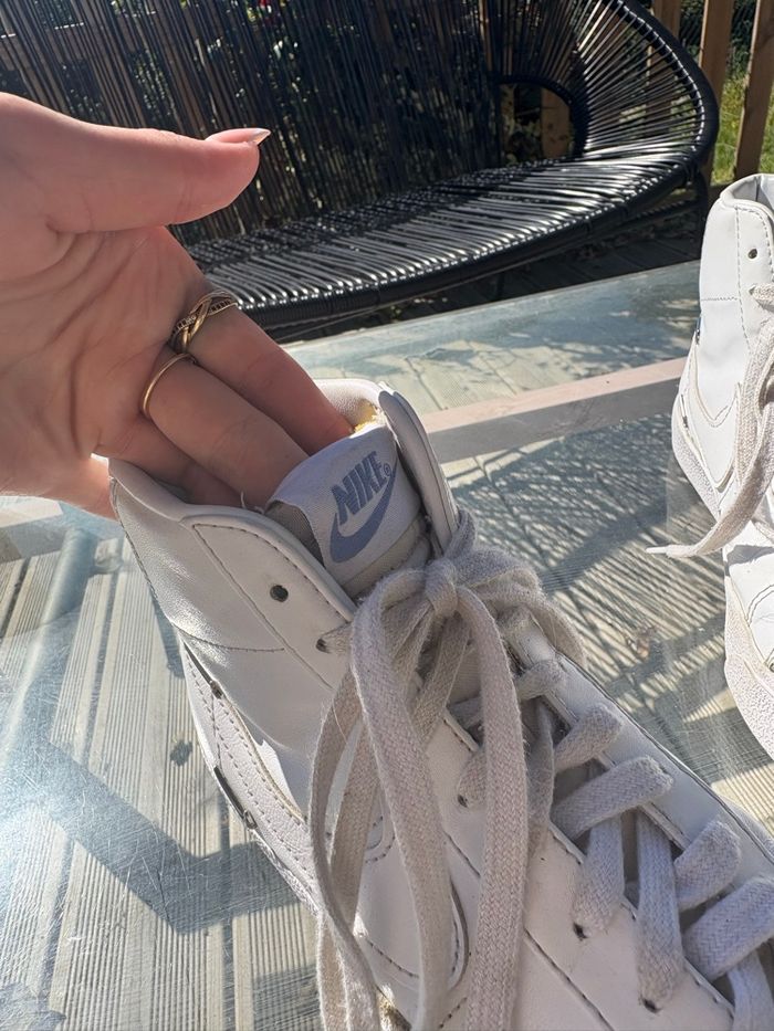 Basket Nike blazer Mid 77 LX blanc - photo numéro 4