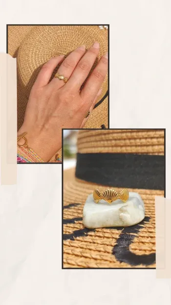 Bague Shellis – trio de coquillages