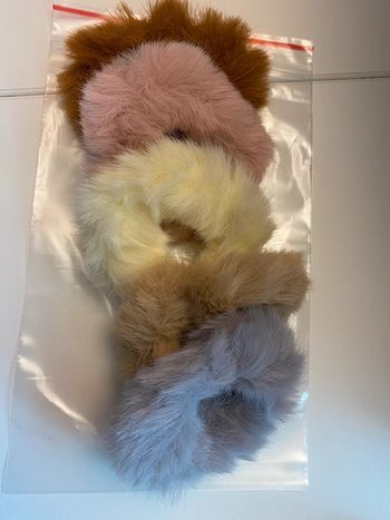 Lot de 5 chouchous en fausse fourrure